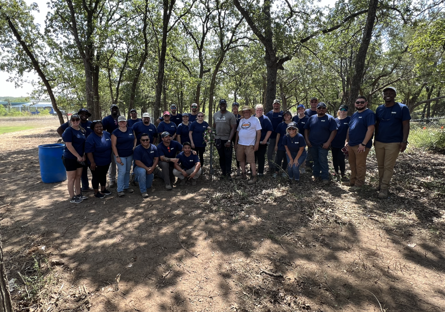United Rental Crew dedicating a reef in memory of those buried in the cemetery.